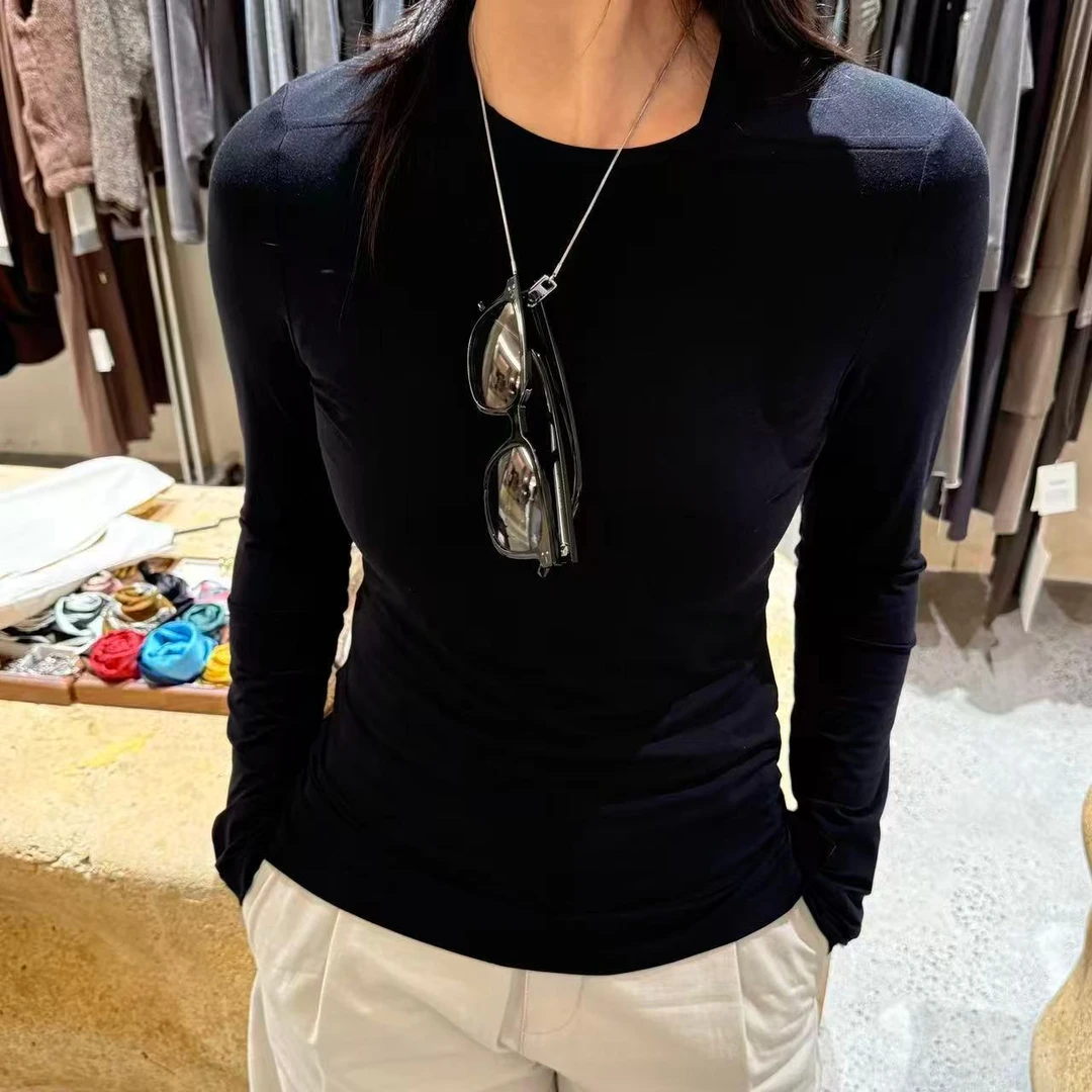 杨杨 YL-桑蚕丝+莫代尔直角肩T恤211017