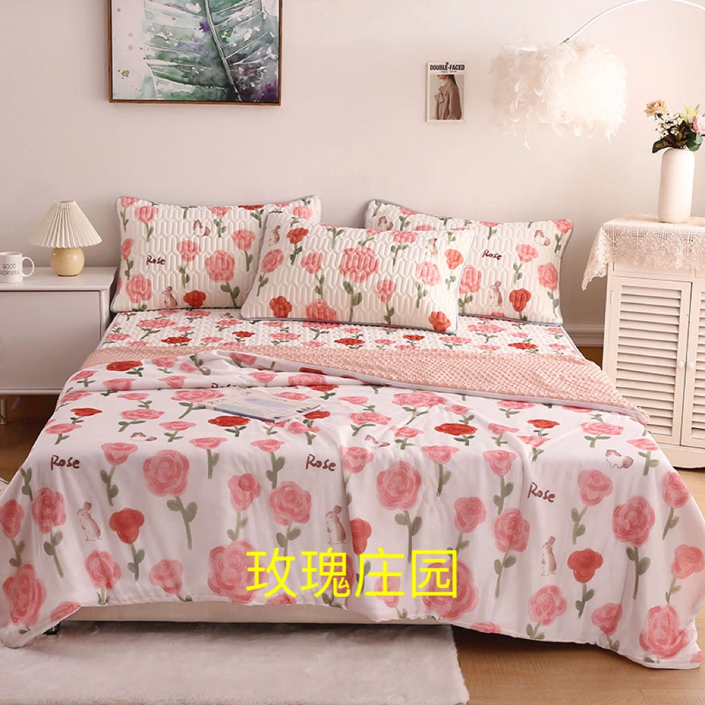 【晴美】凉感丝单夏被-玫瑰庄园