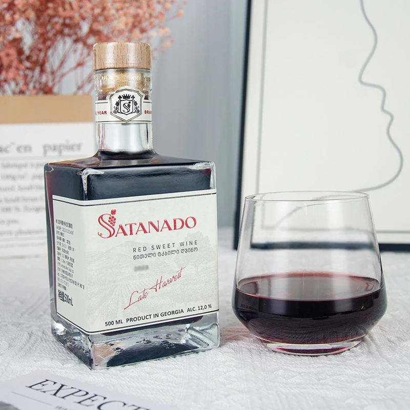 【格鲁吉亚原瓶进口】维尔兹萨塔娜多晚收甜红葡萄酒12.0%vol 500ml