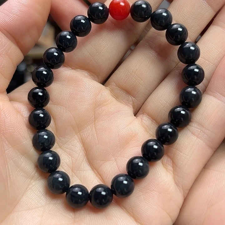 和田玉未镶嵌颈饰卡8圆珠福利款