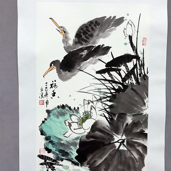 国画亲笔手绘放心去藏