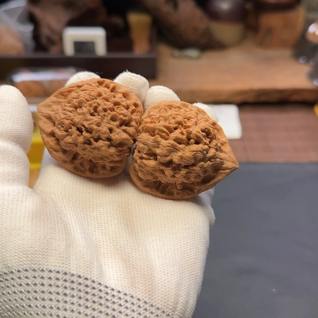 核桃官帽文玩核桃手把件