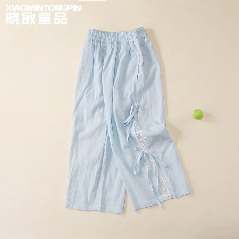 2025年款衣服儿童侧边系带休闲长裤3C4609