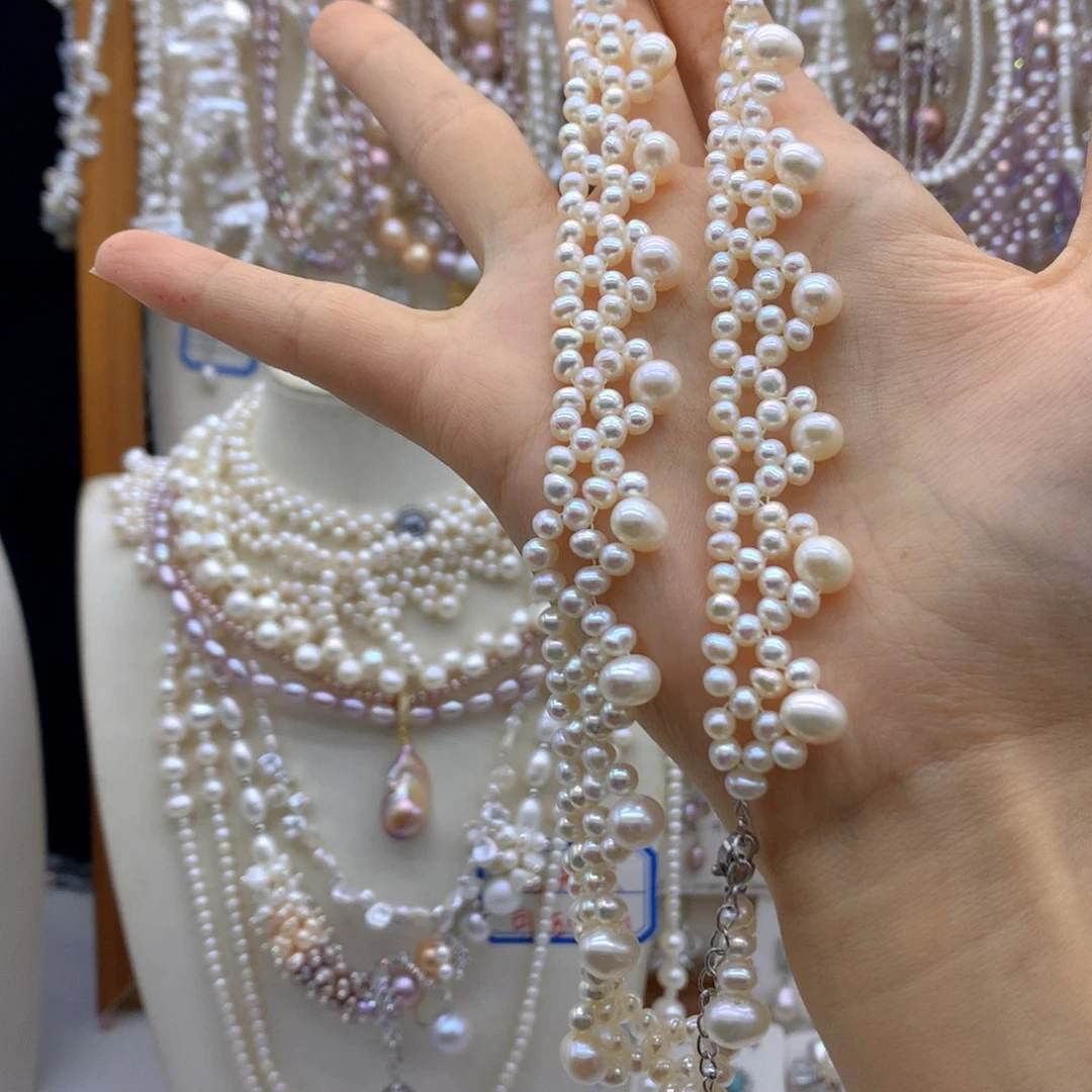 请***姐合金淡水珍珠项链耳饰