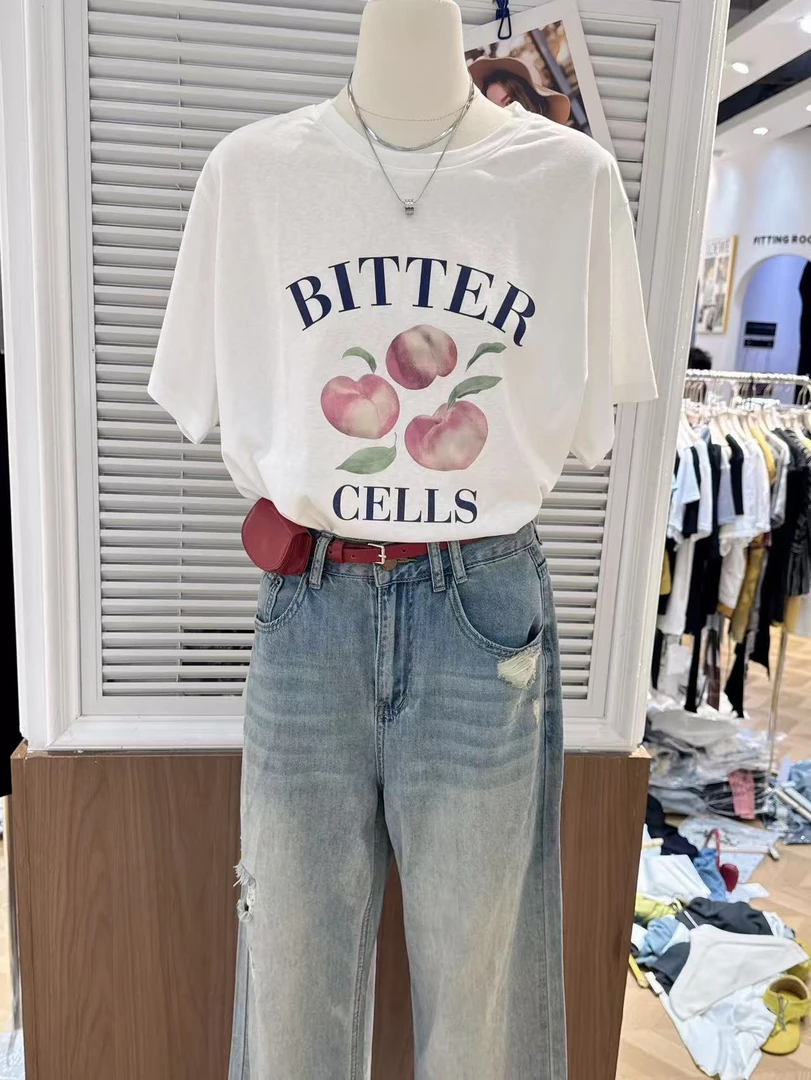 杨茹家新款桃子T恤88919