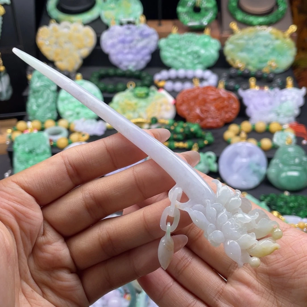 翡翠未镶嵌颈饰代编织