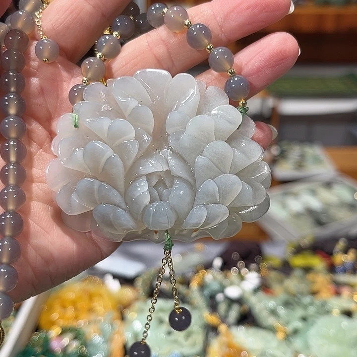 未镶嵌岫玉毛衣链