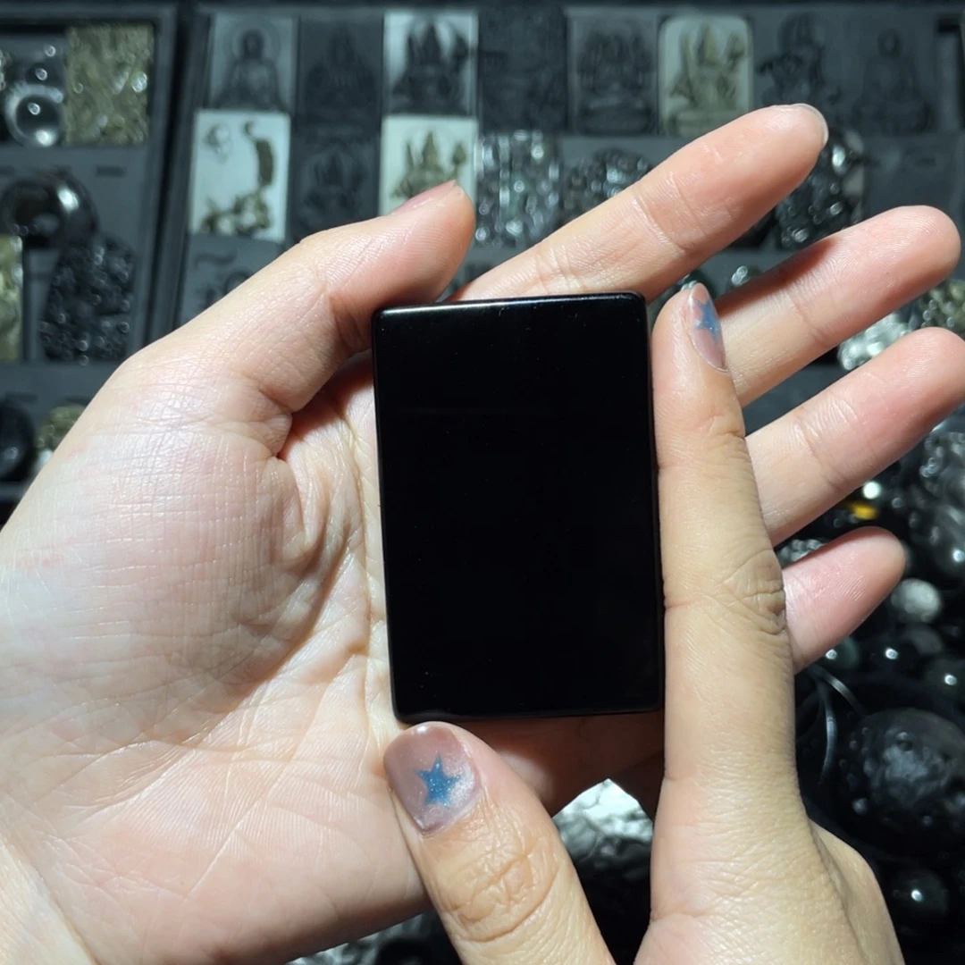 风***.黑曜岩未镶嵌珠宝奇石