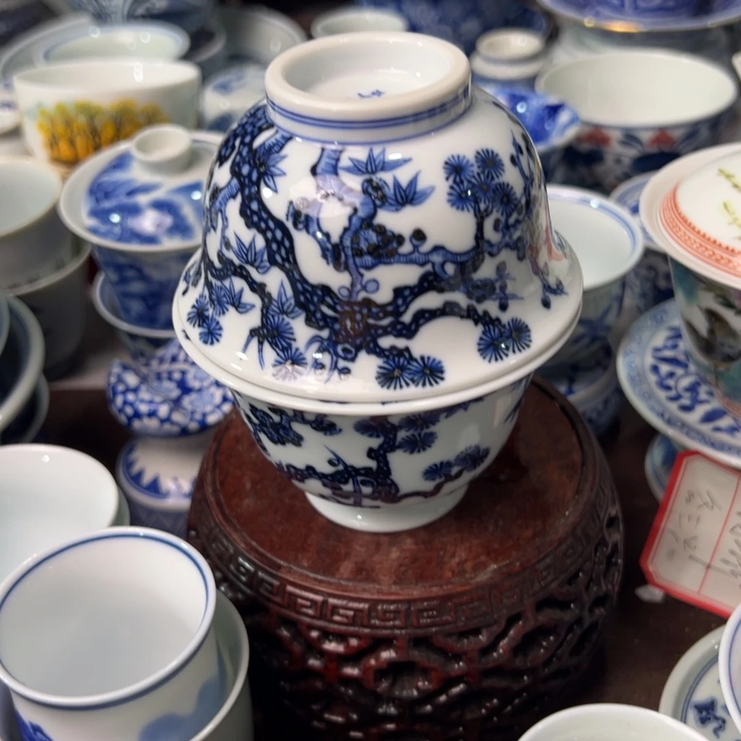 盖碗@**松景德镇陶瓷艺术