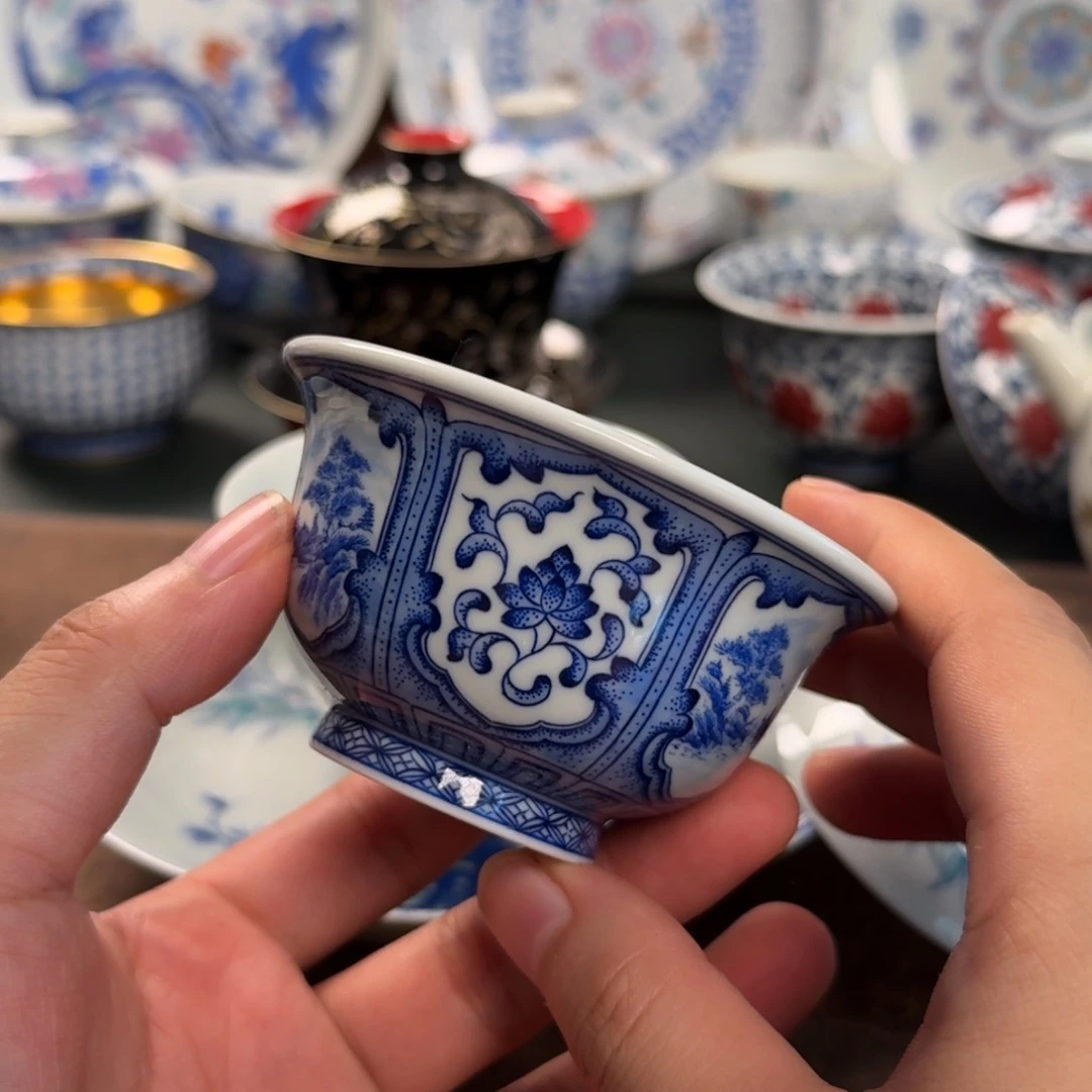鸣***宇纯手工手绘陶瓷茶具