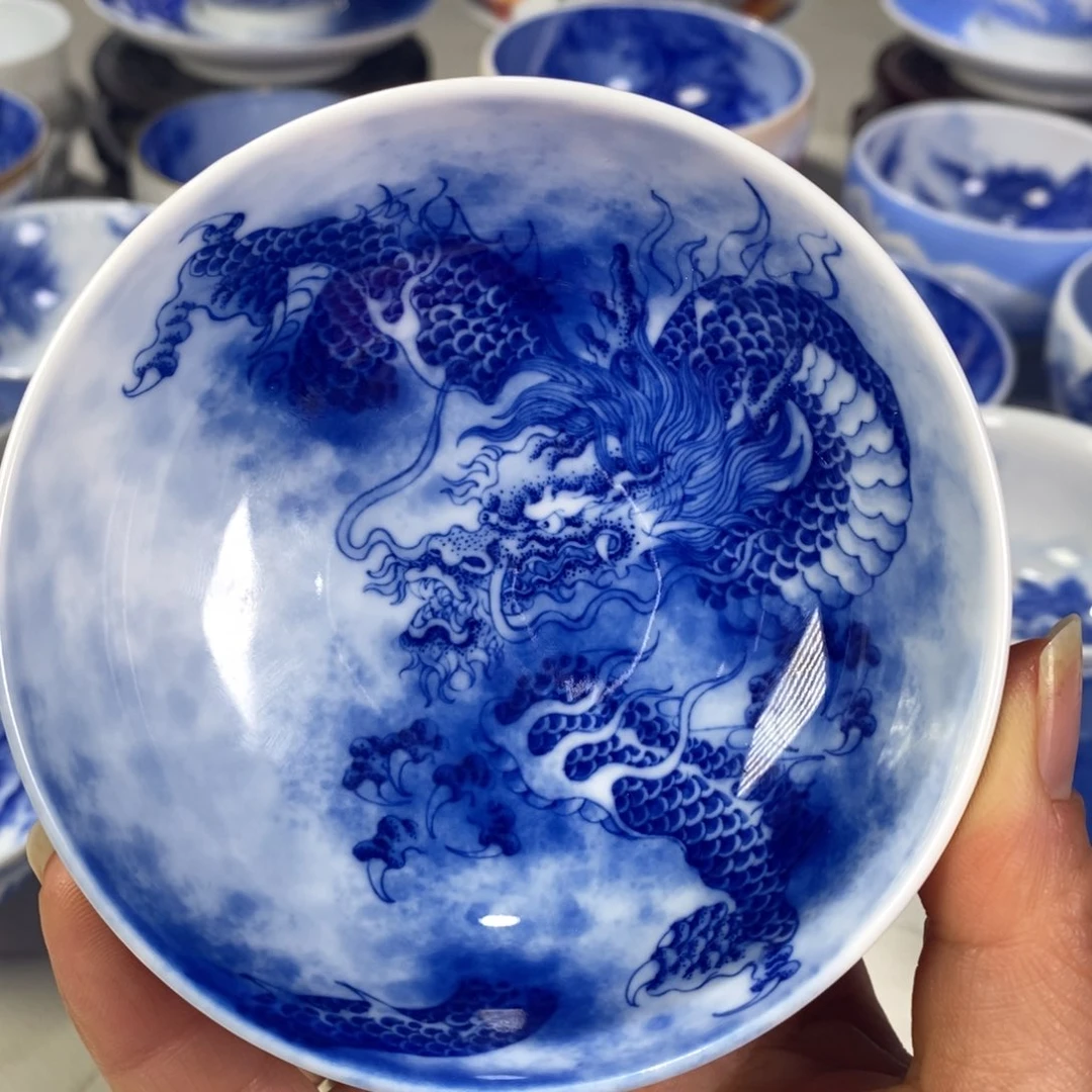青花龙主人杯杯杯