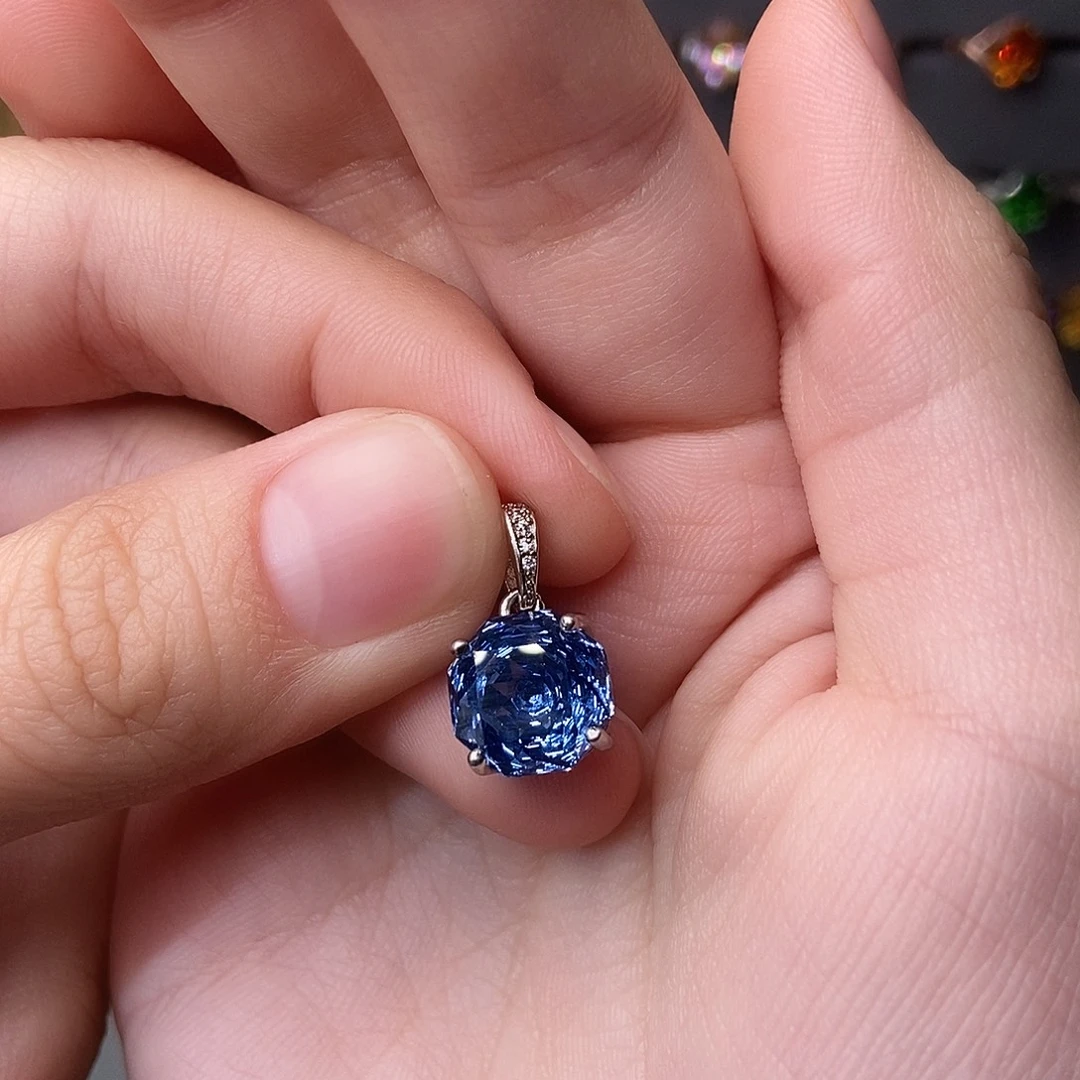 吊坠(赠链)托帕石银S925镶嵌