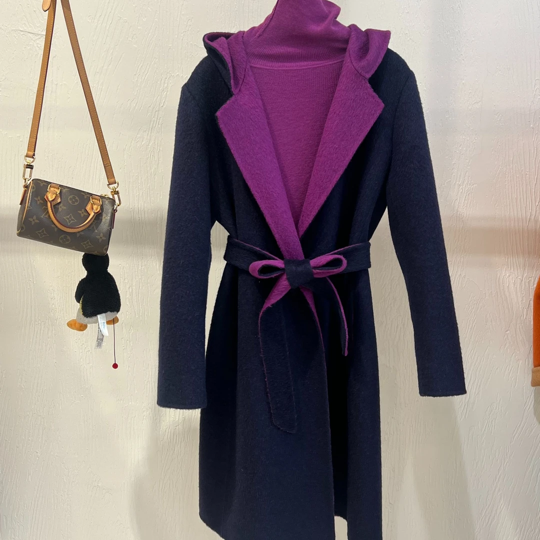 大衣梦里人高端气质系带百搭显瘦洋气过膝外套2303+1865