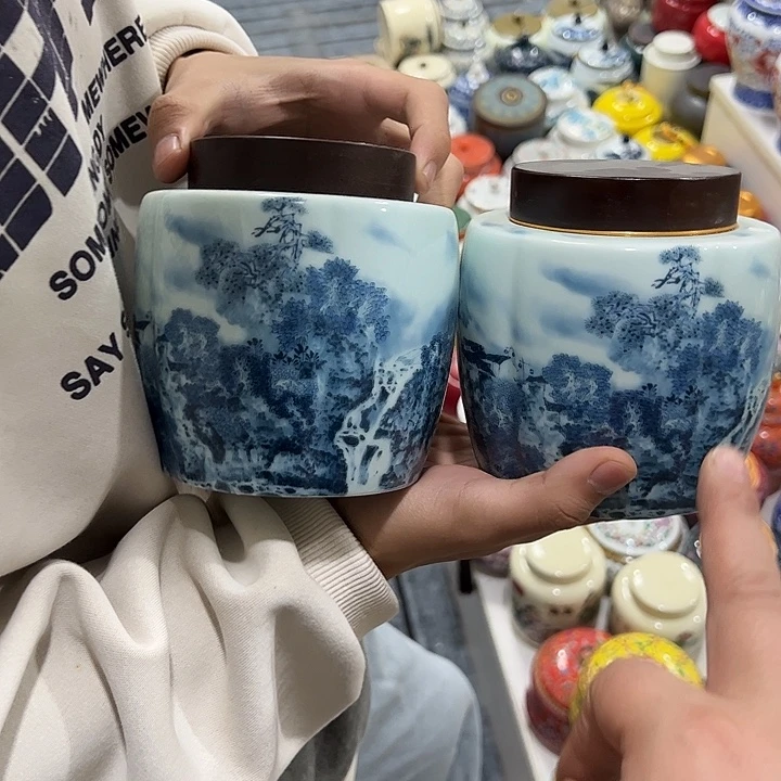 茶叶罐陶瓷家用储物罐瑕疵福利品介意勿拍
