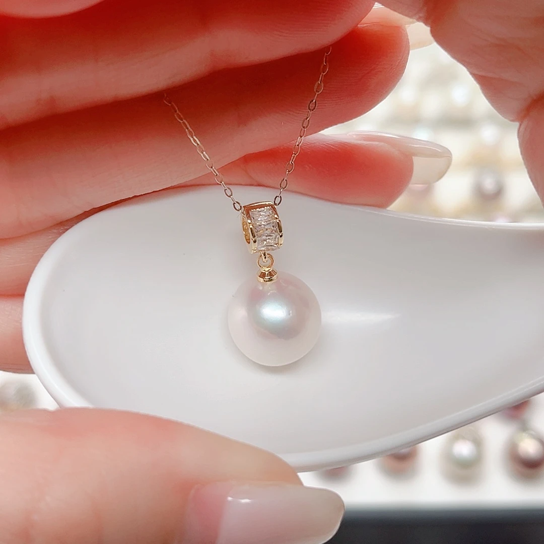 合金淡水珍珠吊坠(赠链)