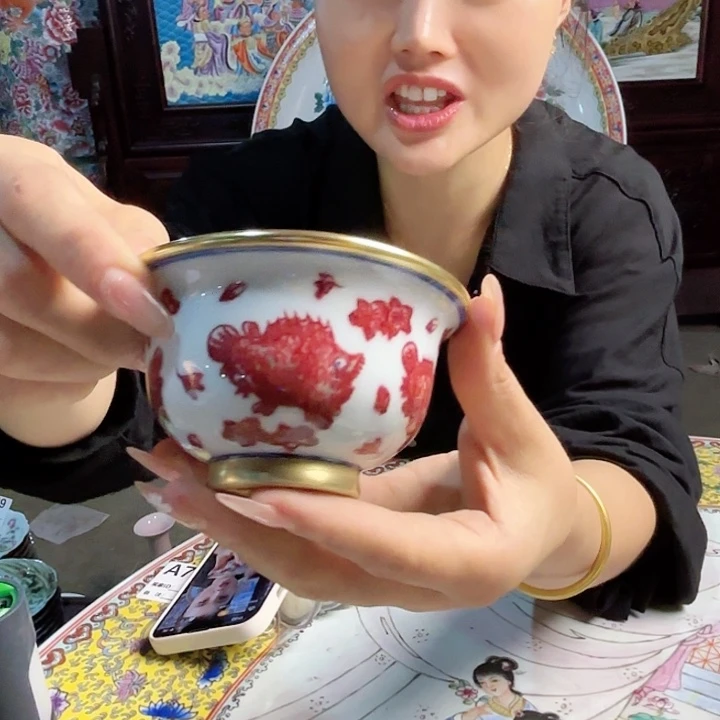 景德镇高温陶瓷鱼藻纹