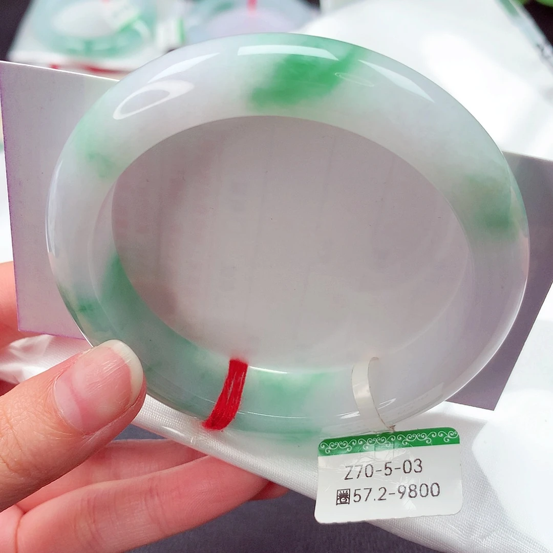 翡翠未镶嵌手镯缅甸天然a货翡翠手镯