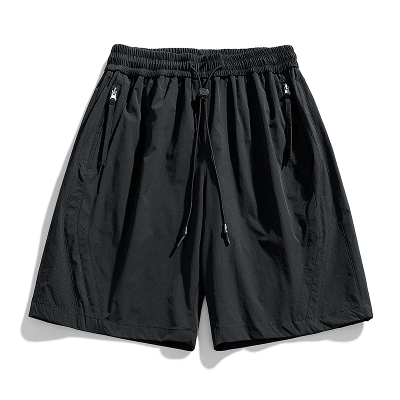 潮款户外短裤男士夏季薄款透气速干冰感运动休闲简约大码五分裤
