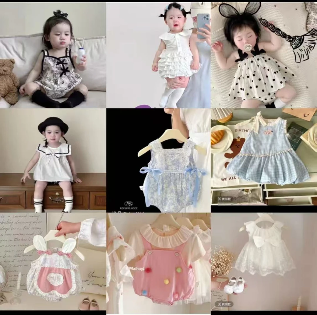 X001~X200新款夏季婴幼儿包屁裙连体衣公主裙百天服组合多款式