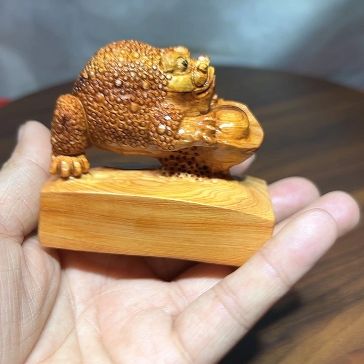 之***水柏木（崖柏）崖柏手工雕刻呱呱