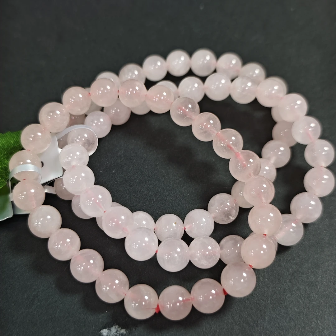 【书记甄选】天然粉水晶单圈手链 多样性发一件 约8mm 014CK