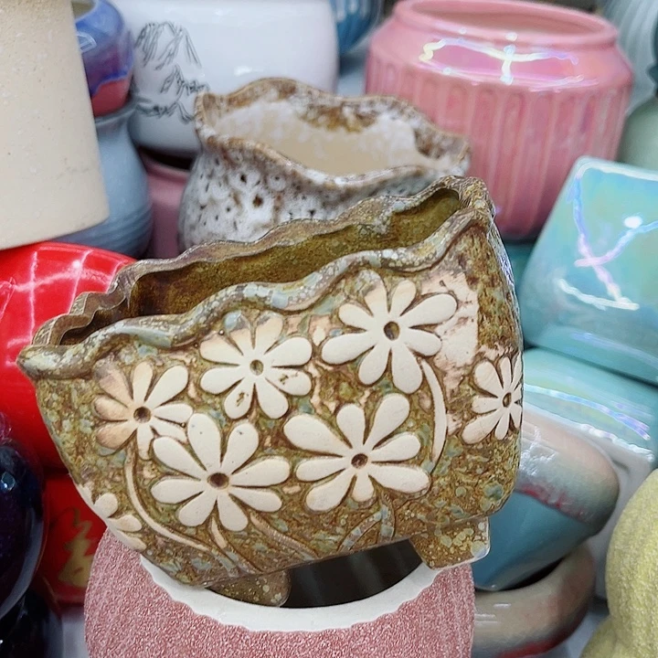 有孔.多肉陶瓷花盆！