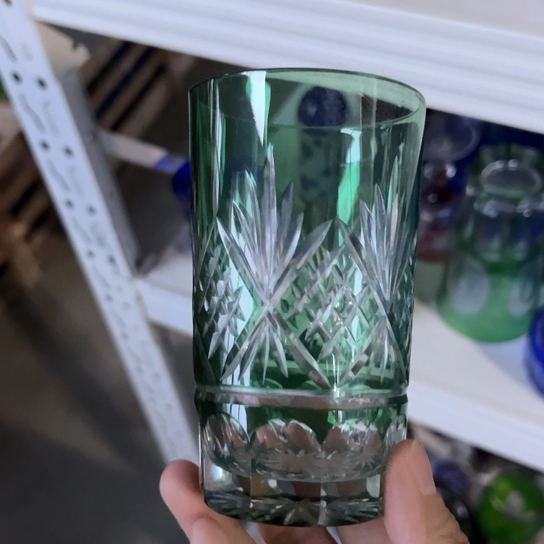 水晶玻璃高脚款微瑕一个
