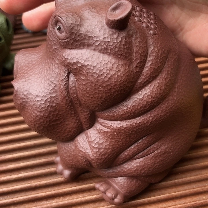 自***你茶宠紫砂紫砂河马