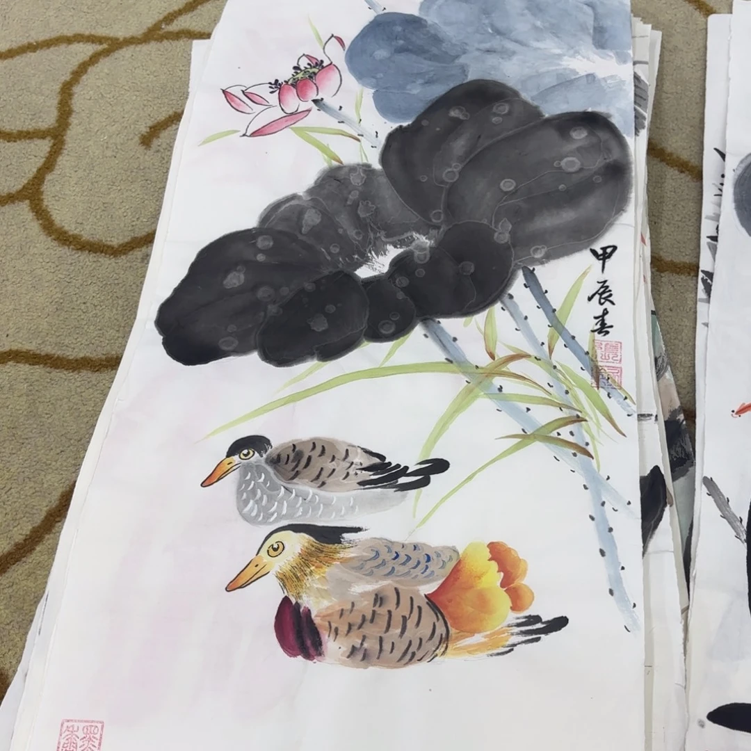 国画张玉玲四尺四开童