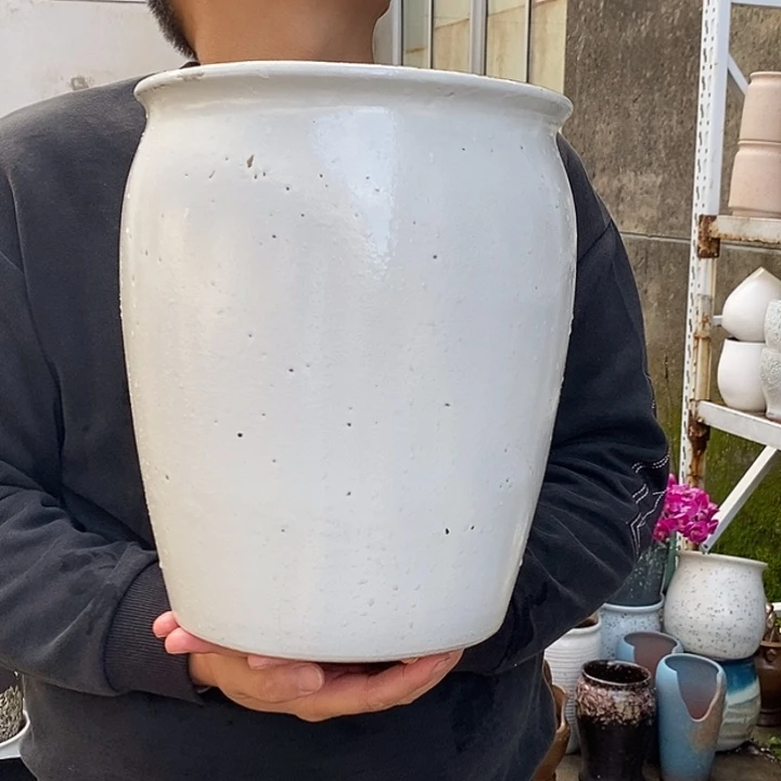 紫砂花盆口25高31瑕疵