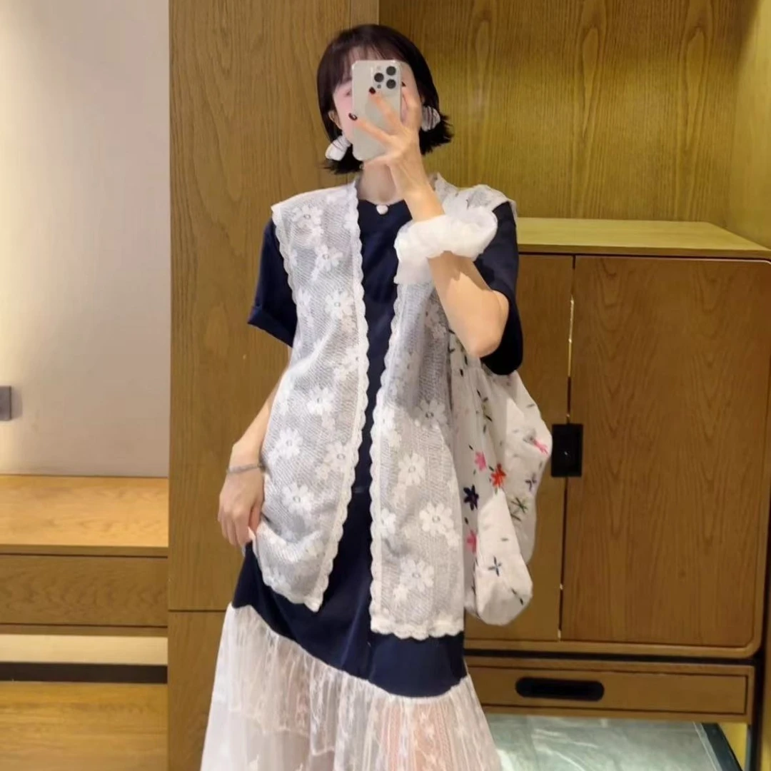 2025-9092法式泡泡袖纯色连衣裙收腰显瘦气质韩少女风夏季连衣裙