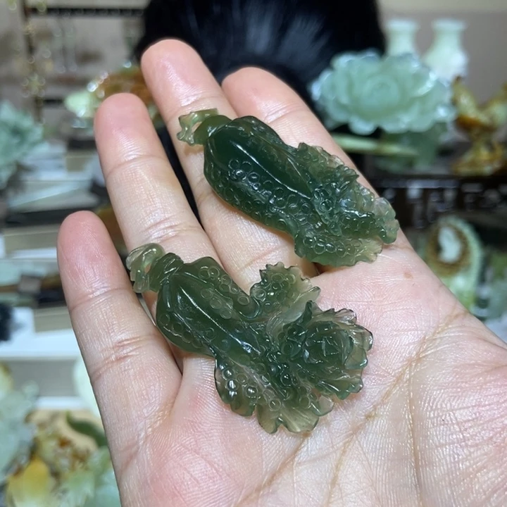 珍***我蛇纹石玉未镶嵌发饰