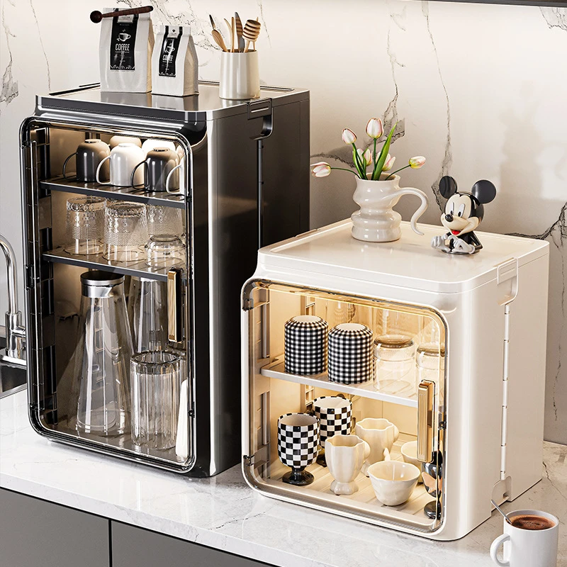 防尘杯子收纳置物架桌面茶杯水杯架茶具收纳盒咖啡马克杯沥水杯架