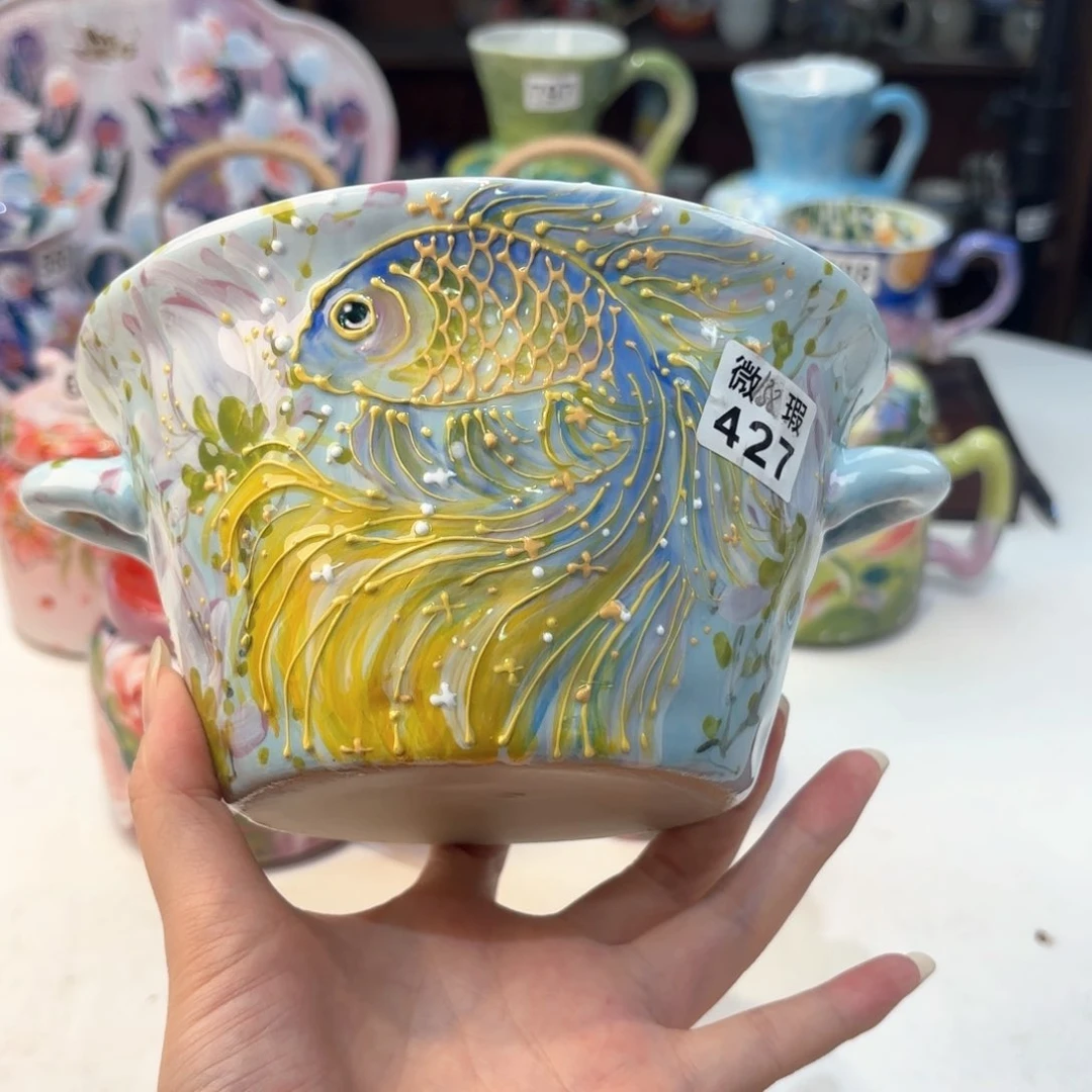 景德镇手绘高温釉下彩陶瓷茶具