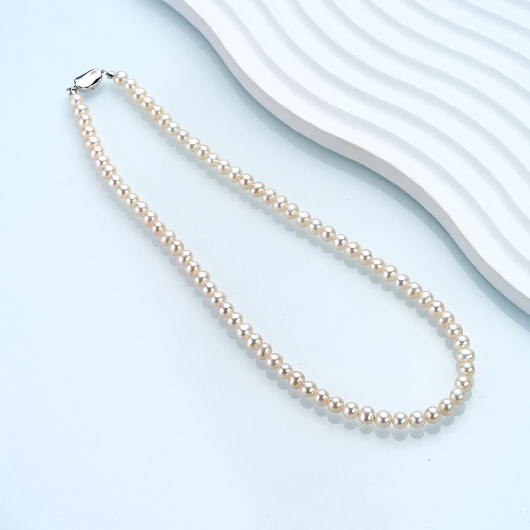 【小红豆】5-6mm淡水无核珍珠项链时尚气质百搭 S925银 JYX086