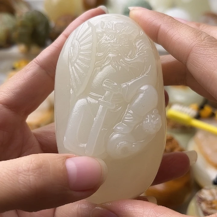 石材古青石不退换钟馗