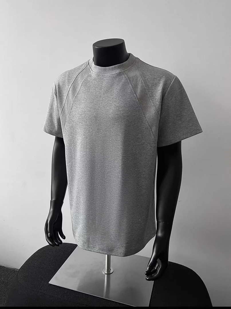 STA.MEDM280G冰川氨纶太空棉空气层短袖T恤男女抗皱正肩短款上衣