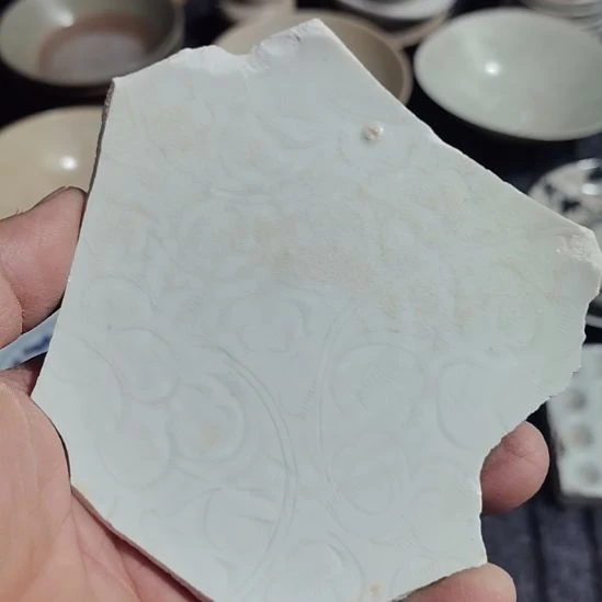 瓷片青花影青杯垫学习标本