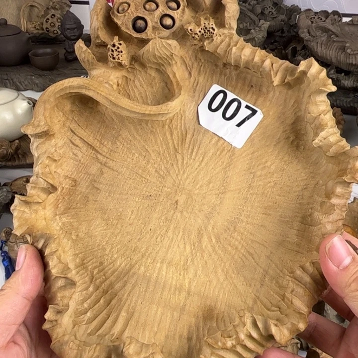 金丝楠金丝楠枯木带花果盘