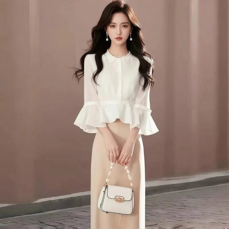 超火春夏搭配一整套气质名媛独特绝美白170老钱网红洋气炸街女装