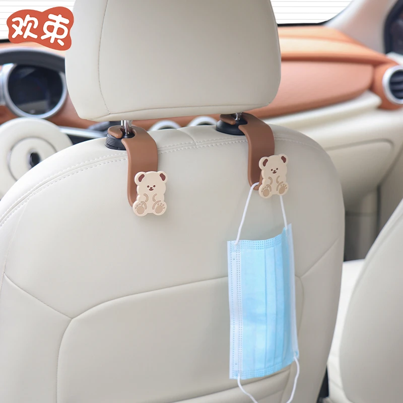汽车座椅小挂钩车载后排迷你一体座椅背卡通车上车内后座必备收纳