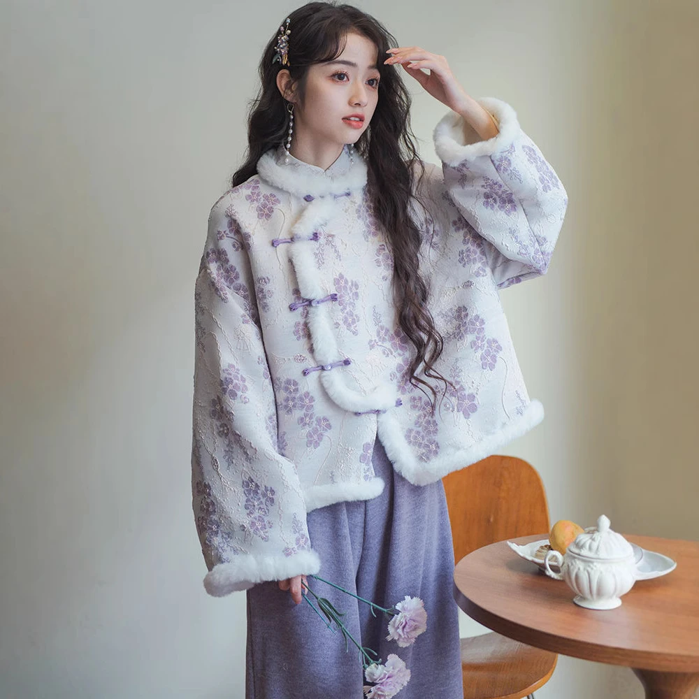 月上藤萝新中式女2025秋冬新款超仙上衣超美阔腿裤国风套装4184