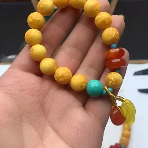 琥珀颈饰未镶嵌A54