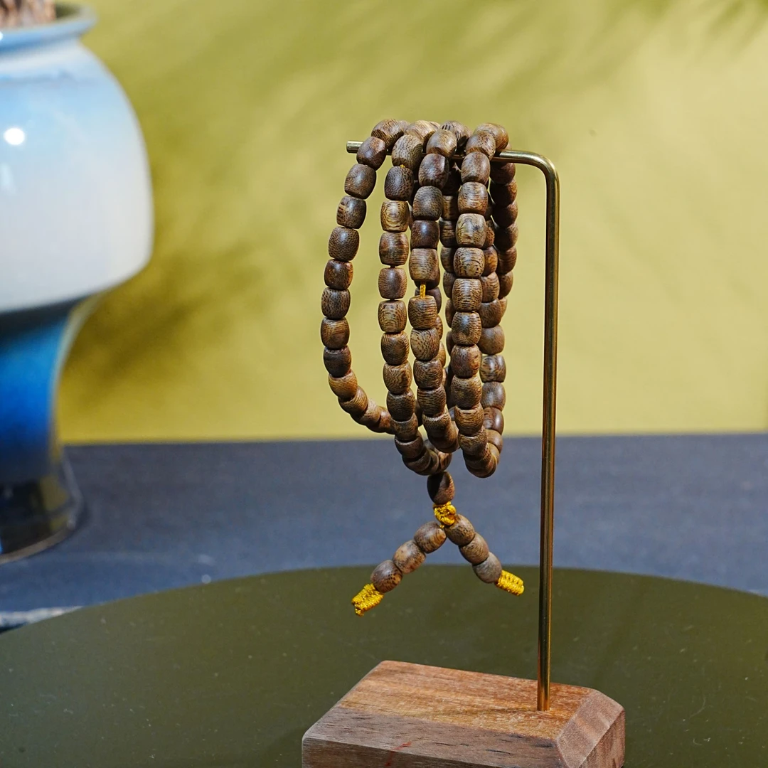 【正区】文莱软丝黑棋多圈桶珠手串0.6x0.6cm 20g 251209007 A