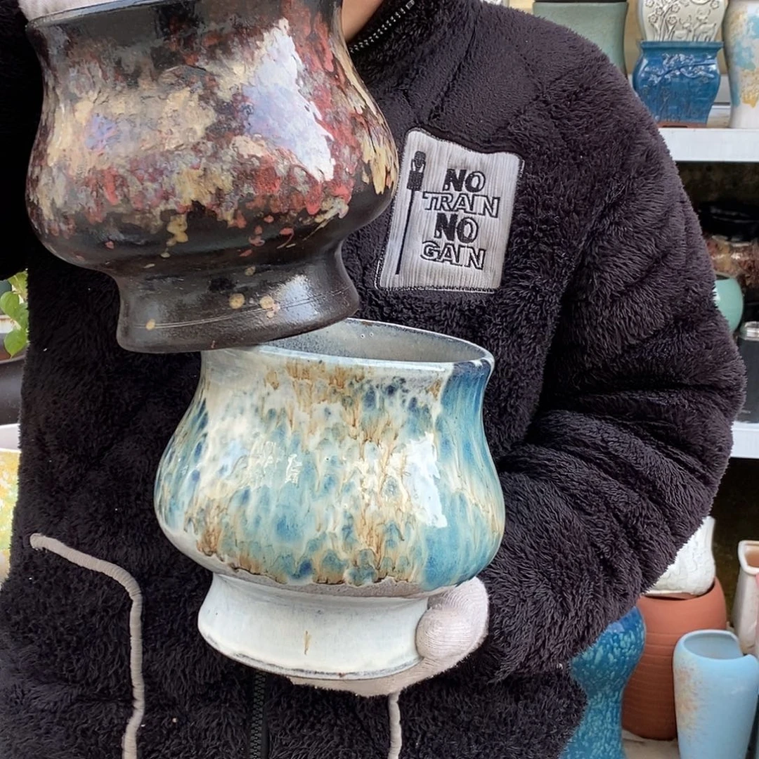 紫砂花盆口18高18福利