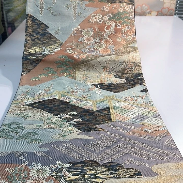 织绣西阵织织金锦锻正绢面料