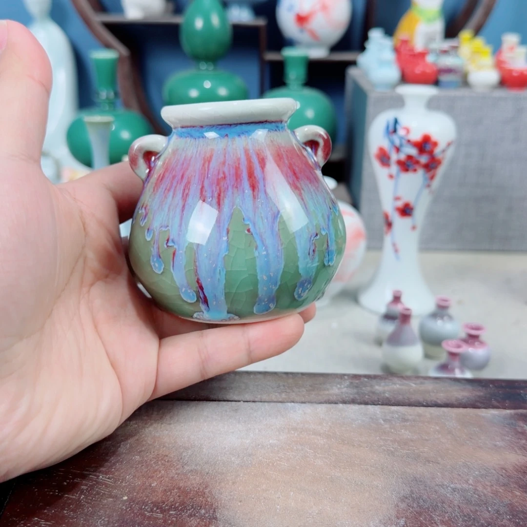 陶瓷手工小花器摆件