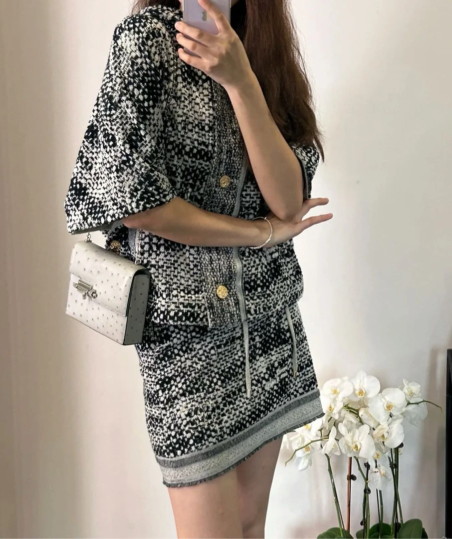 99新 Chanel/香奈儿 蔚蓝/针织套装/36/34码/ QZ712Z801