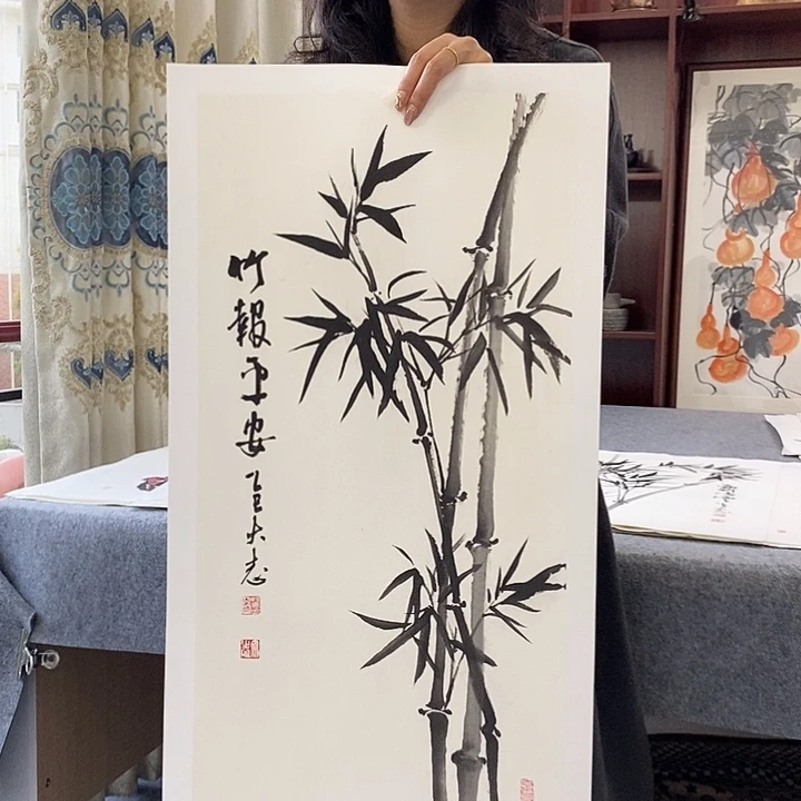 国画纯手绘国画写意作品34*68