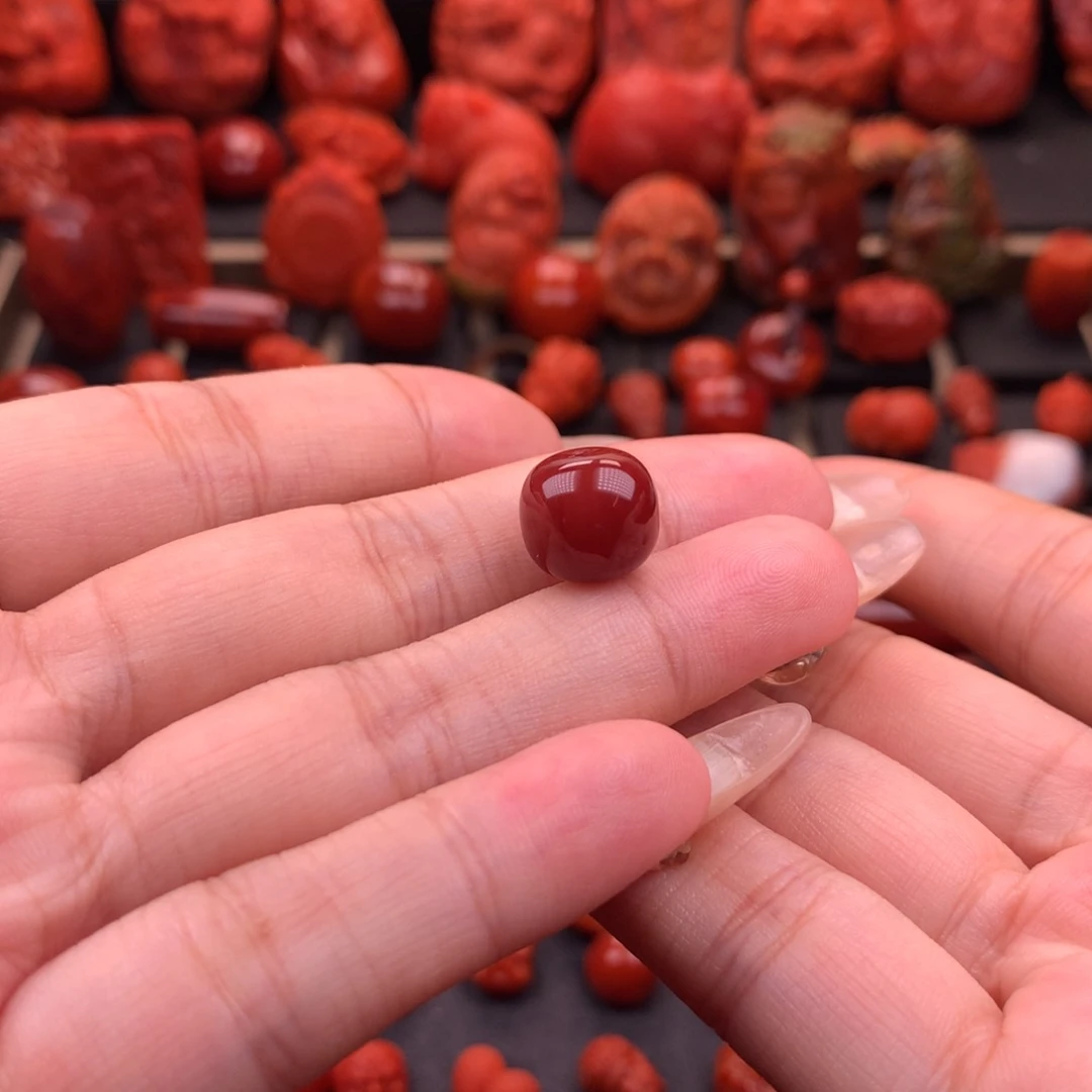 南红玛瑙南红川料原矿老型单珠11.5mm未镶嵌